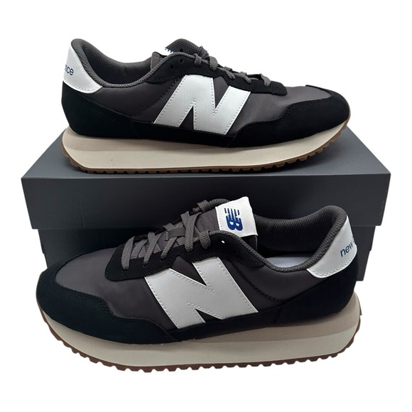New Balance 237 Shoes Mens 9 D Womens 10.5 Black Grey Lifestyle Sneakers MS237GA